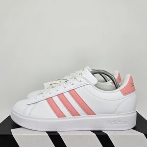 New adidas Grand Court Cloudfoam 'White Semi Pink Spark' Women's Shoes Size 6.5